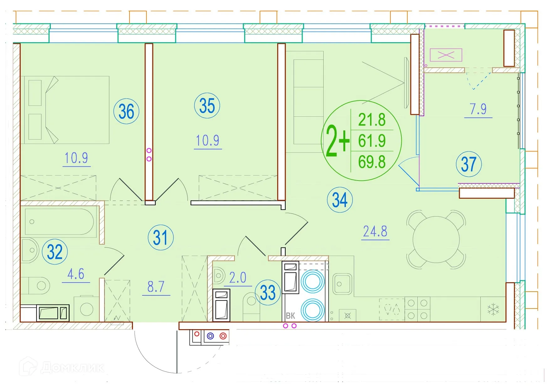 Фото квартиры в ЖК Центральный