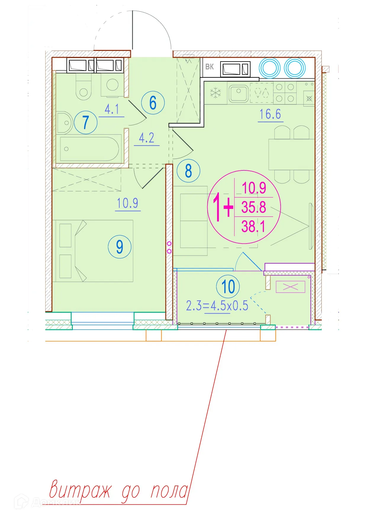 Фото квартиры в ЖК Центральный