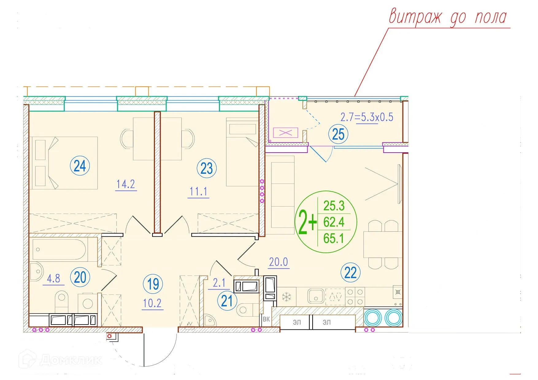 Фото квартиры в ЖК Центральный