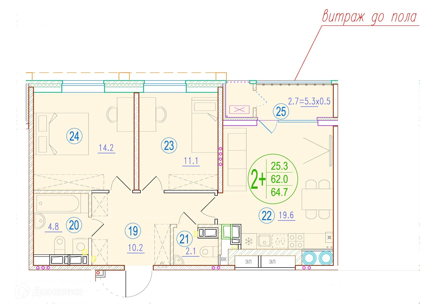 Фото квартиры в ЖК Центральный