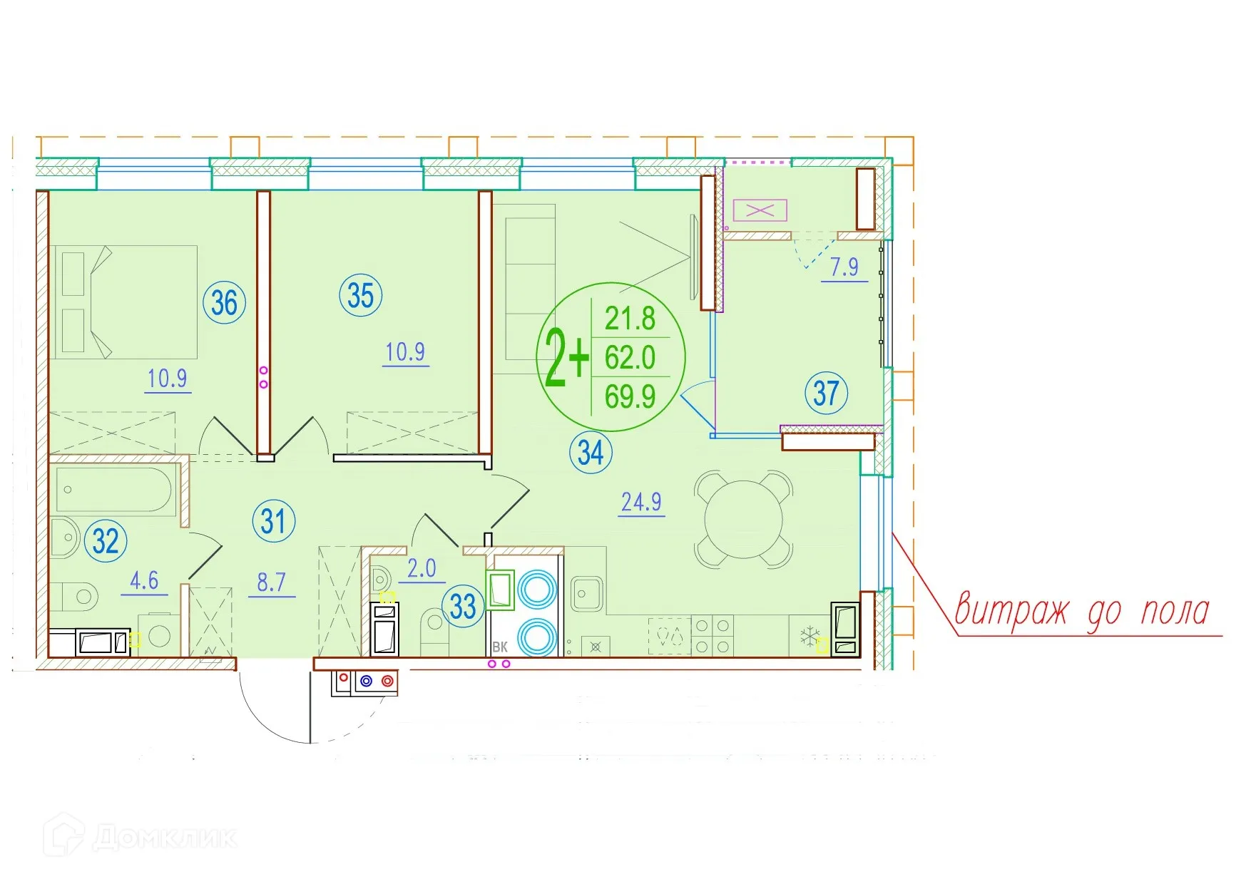 Фото квартиры в ЖК Центральный