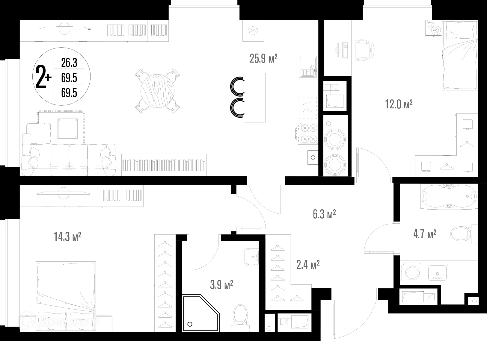 Фото квартиры в ЖК Центральный