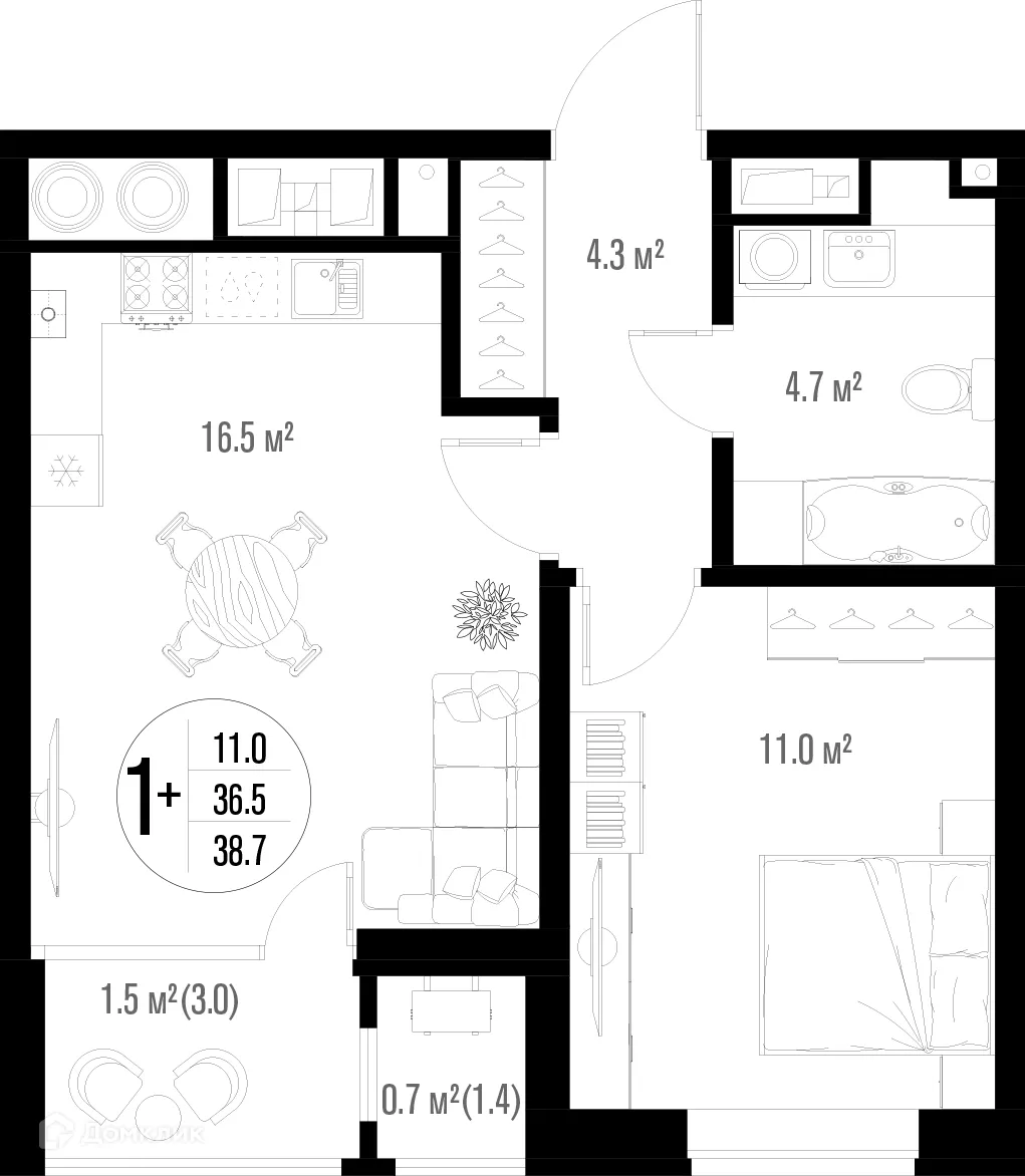 Фото квартиры в ЖК Центральный