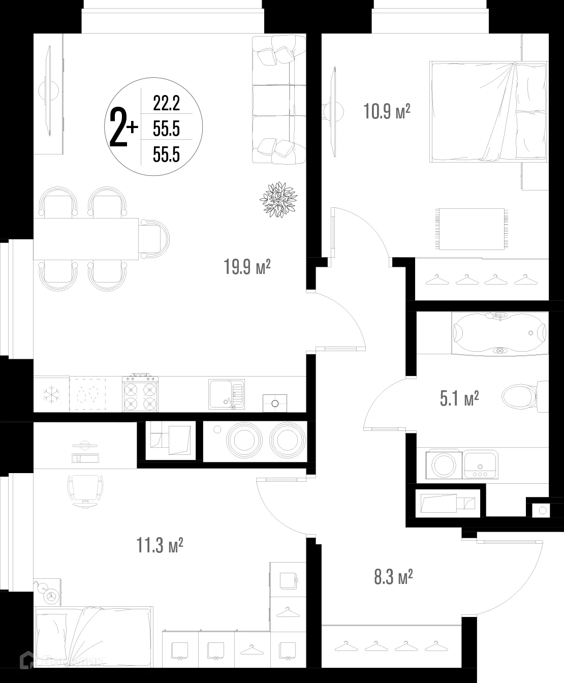 Фото квартиры в ЖК Центральный