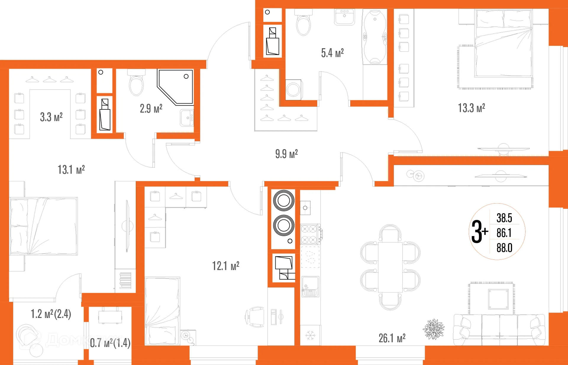 Фото квартиры в ЖК Центральный