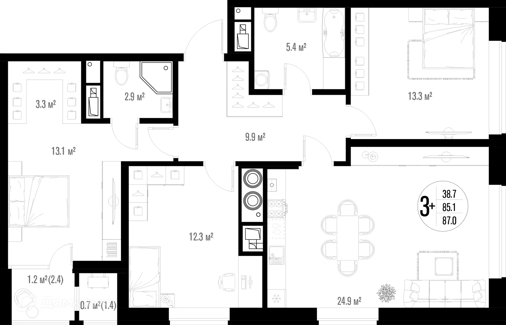 Фото квартиры в ЖК Центральный