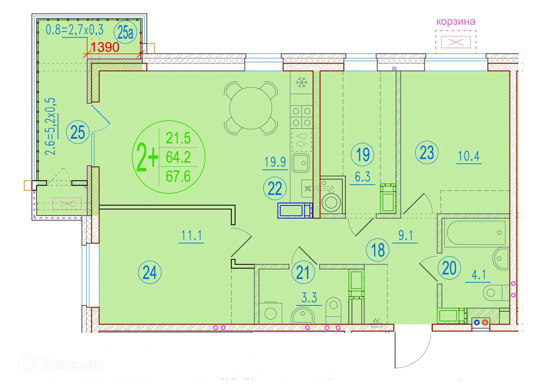 Фото квартиры в ЖК Центральный
