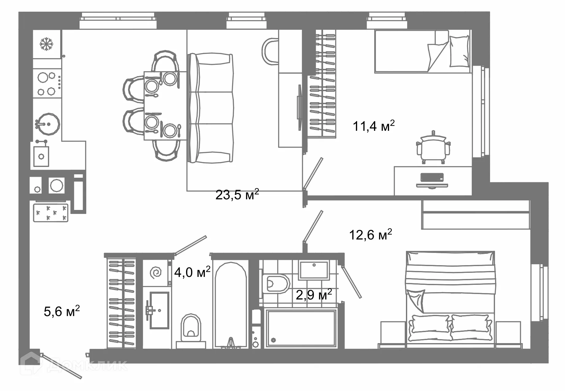 Фото квартиры в ЖК Жилой район Зеленые кварталы