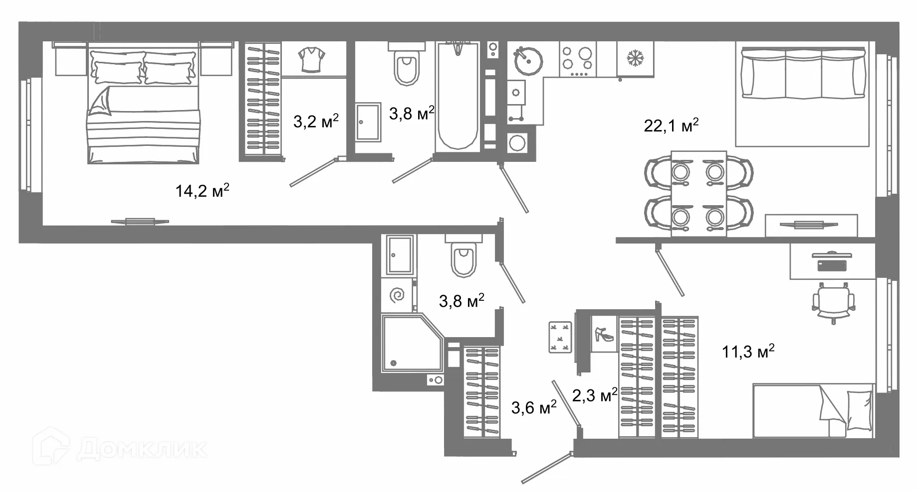 Фото квартиры в ЖК Жилой район Зеленые кварталы