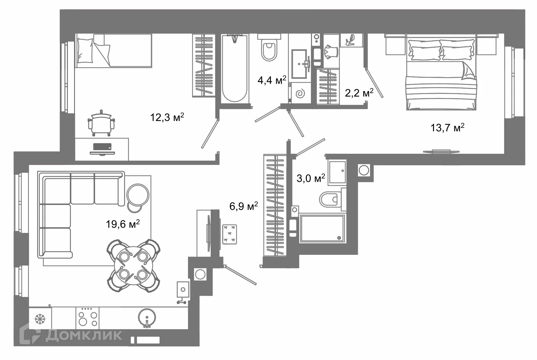 Фото квартиры в ЖК Жилой район Зеленые кварталы