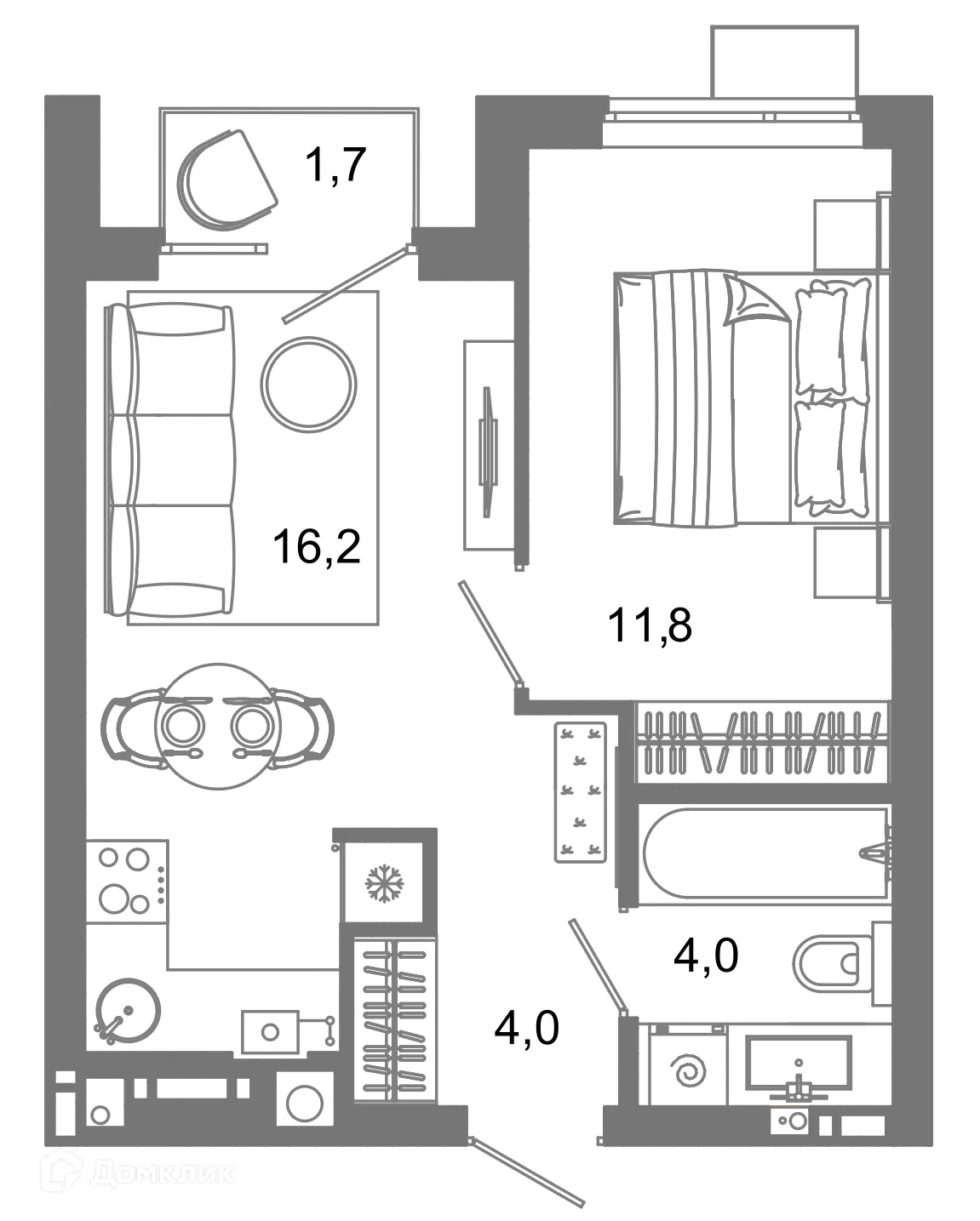 Фото квартиры в ЖК Жилой район Зеленые кварталы