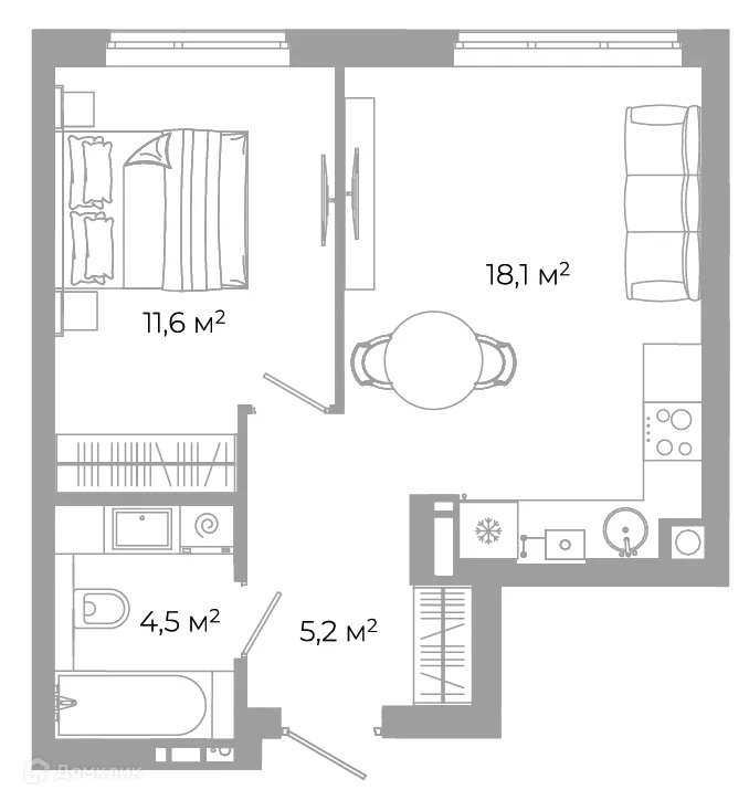 Фото квартиры в ЖК Жилой район Зеленые кварталы