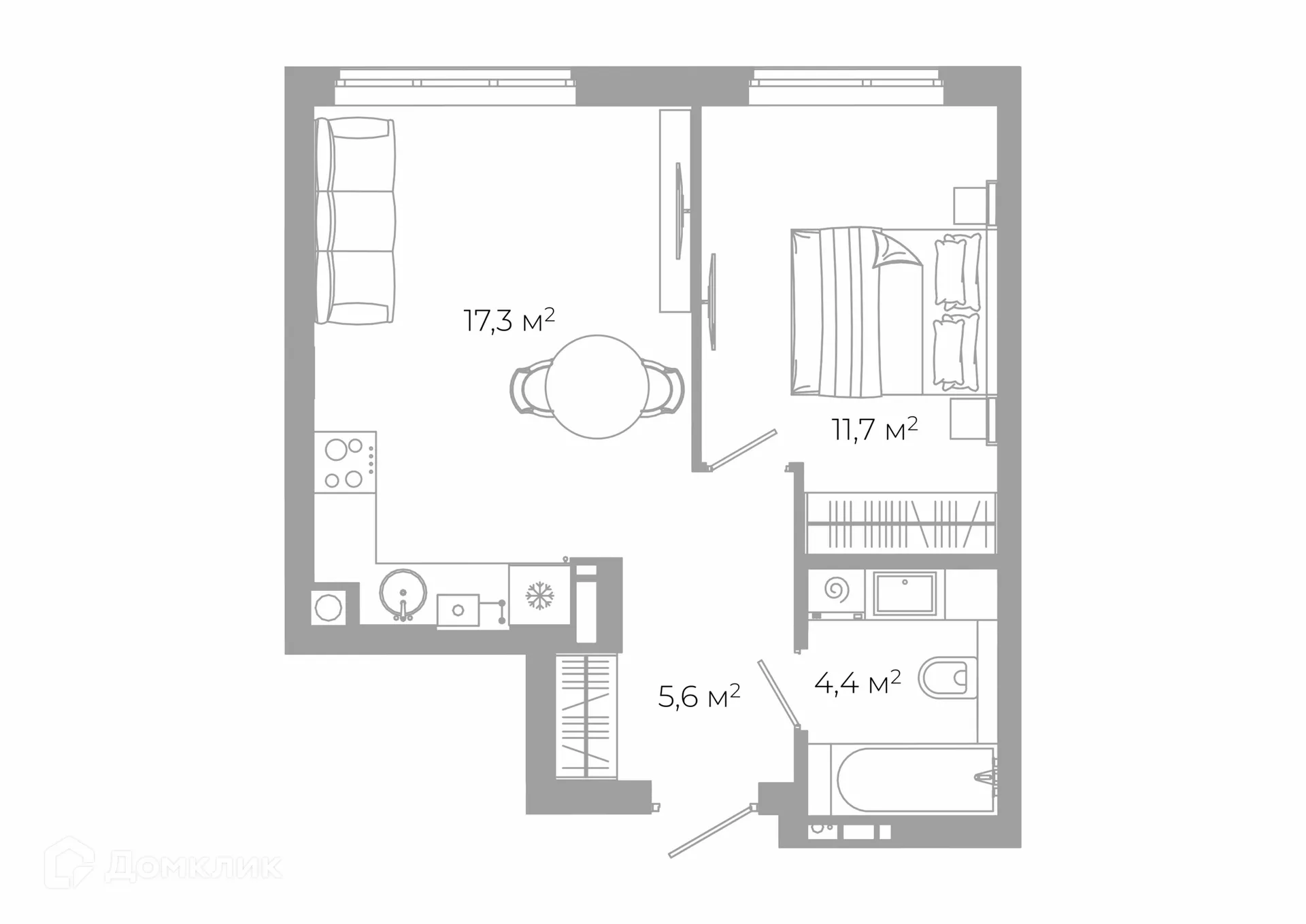 Фото квартиры в ЖК Жилой район Зеленые кварталы
