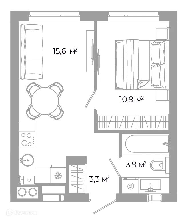 Фото квартиры в ЖК Жилой район Зеленые кварталы