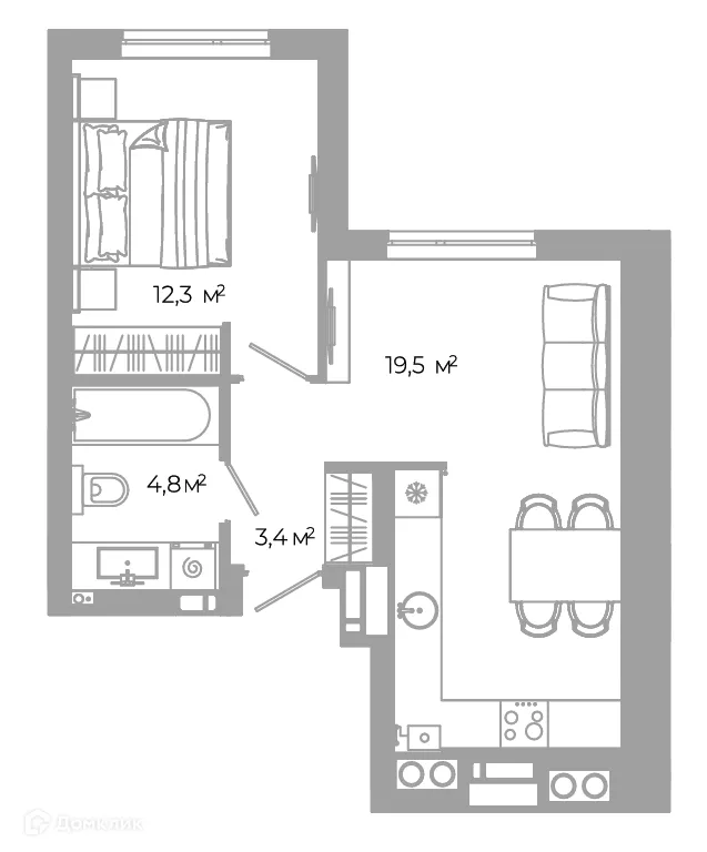 Фото квартиры в ЖК Жилой район Зеленые кварталы
