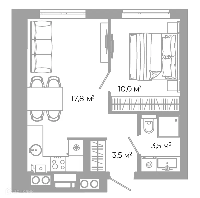 Фото квартиры в ЖК Жилой район Зеленые кварталы
