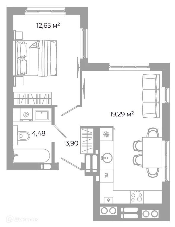 Фото квартиры в ЖК Жилой район Зеленые кварталы