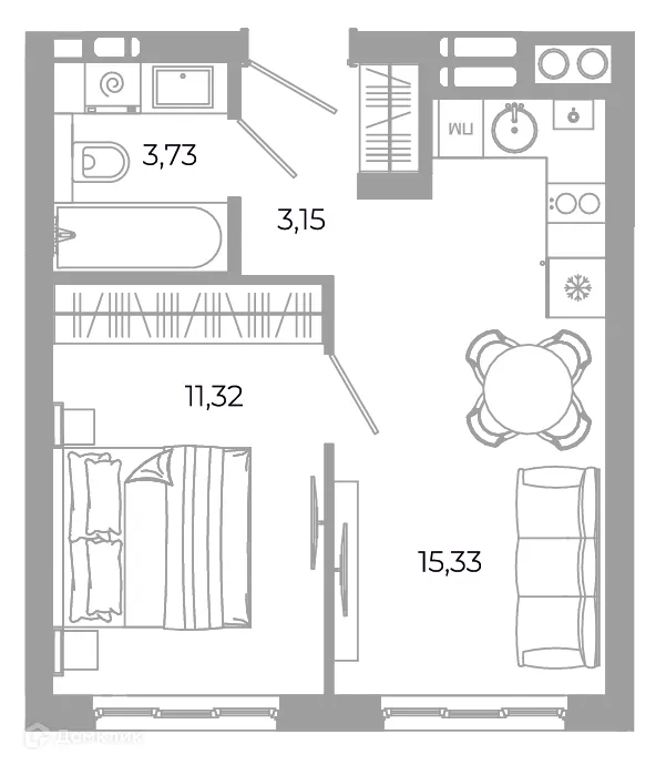 Фото квартиры в ЖК Жилой район Зеленые кварталы