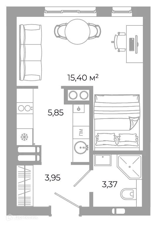Фото квартиры в ЖК Жилой район Зеленые кварталы