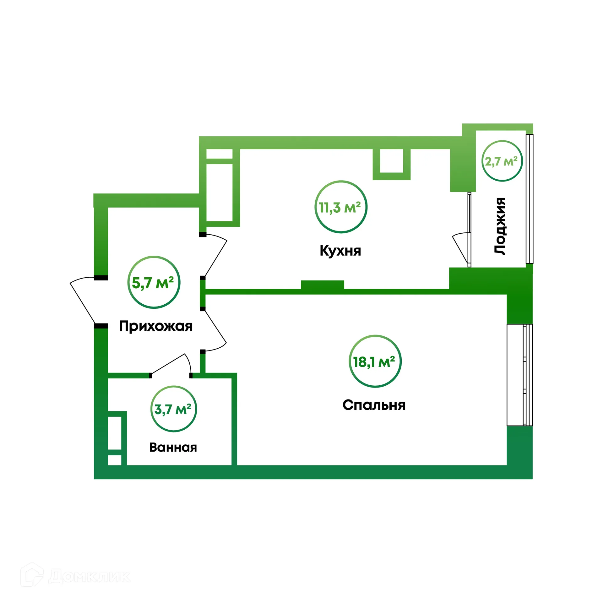 Фото квартиры в ЖК Калина Парк