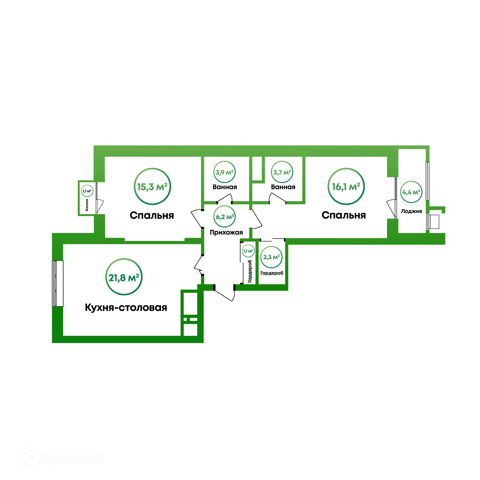 Фото квартиры в ЖК Калина Парк