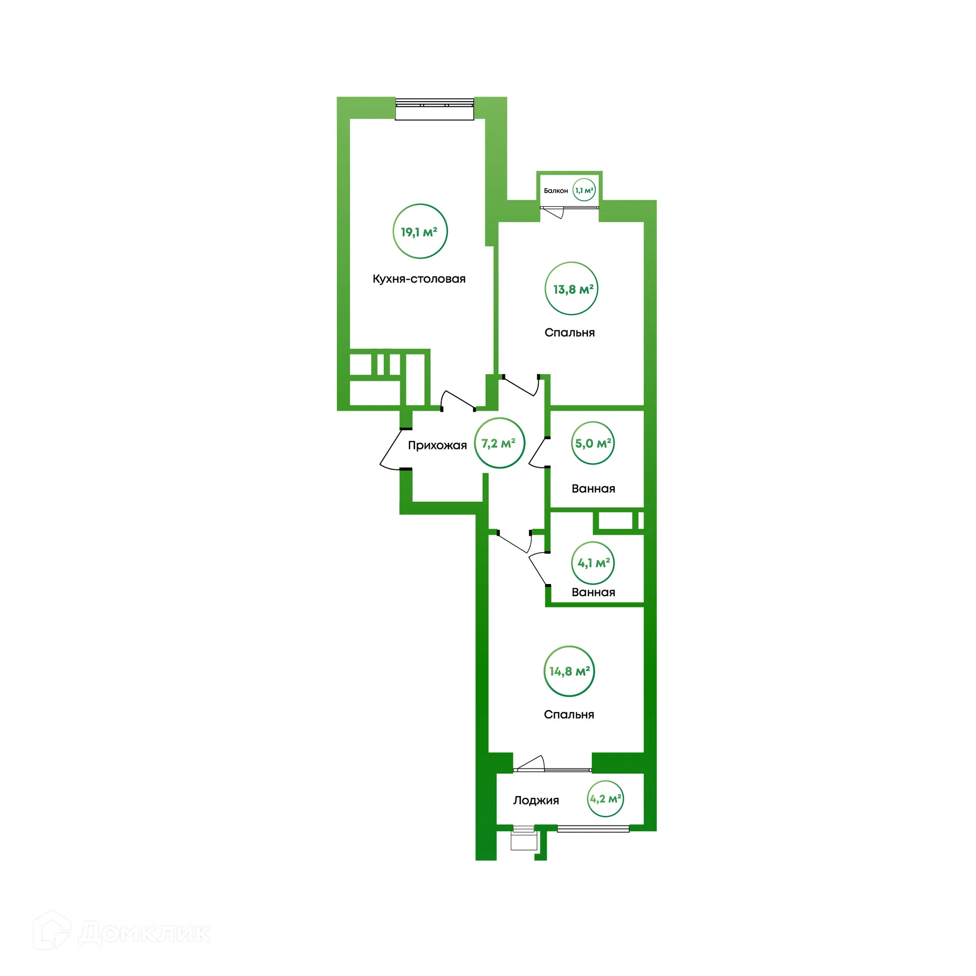 Фото квартиры в ЖК Калина Парк