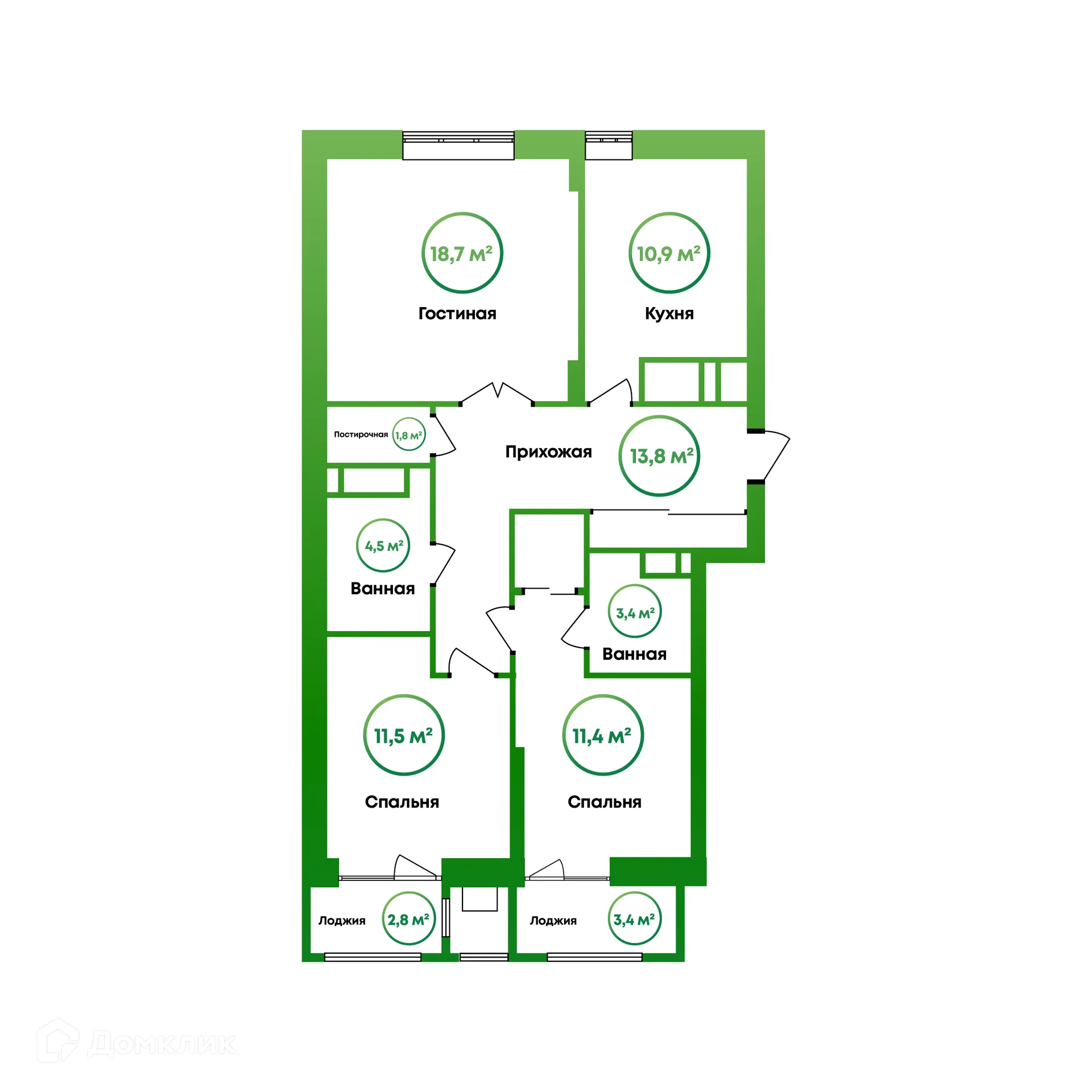 Фото квартиры в ЖК Калина Парк