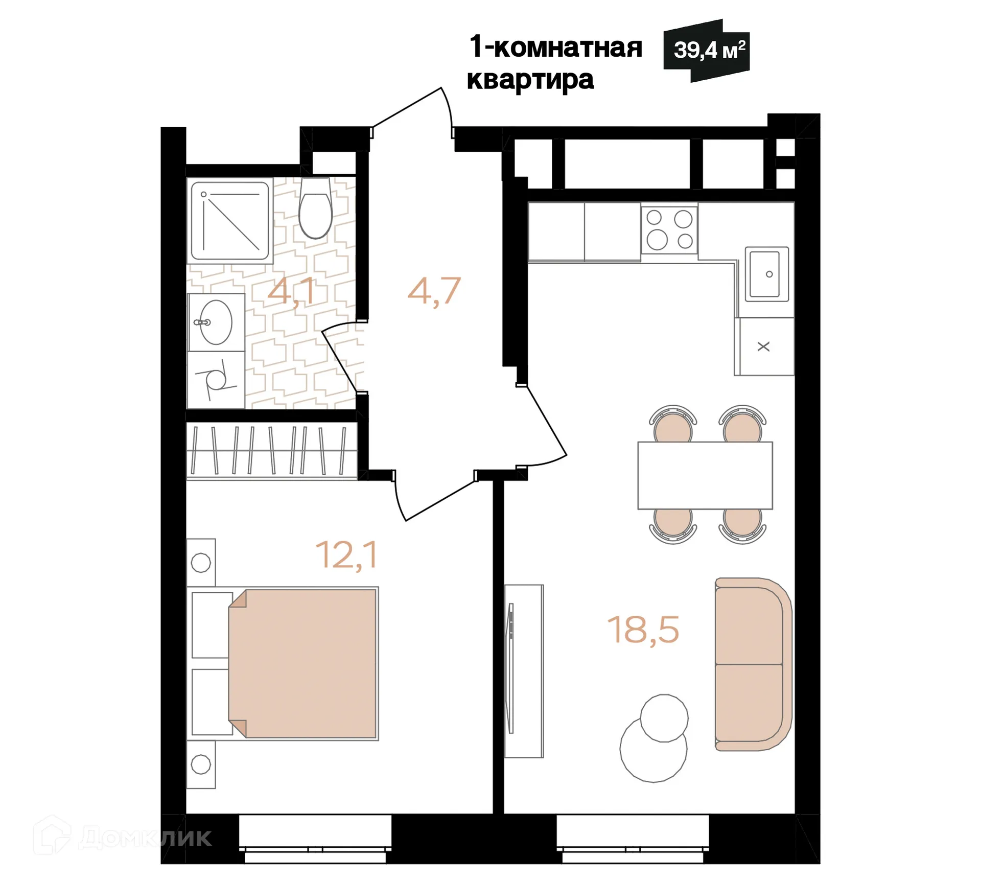 Фото квартиры в ЖК Лазурный