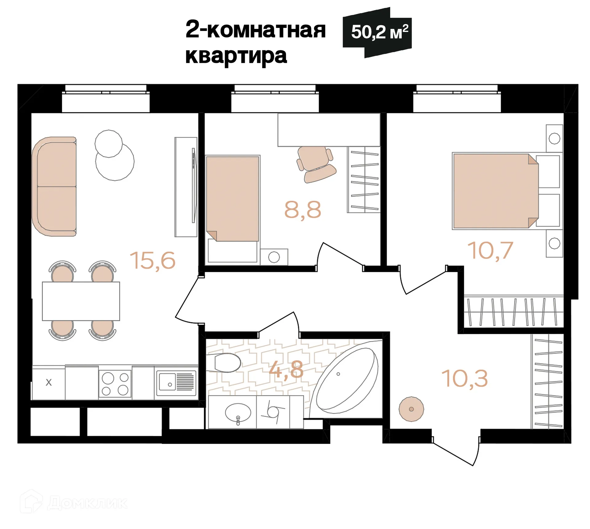 Фото квартиры в ЖК Лазурный