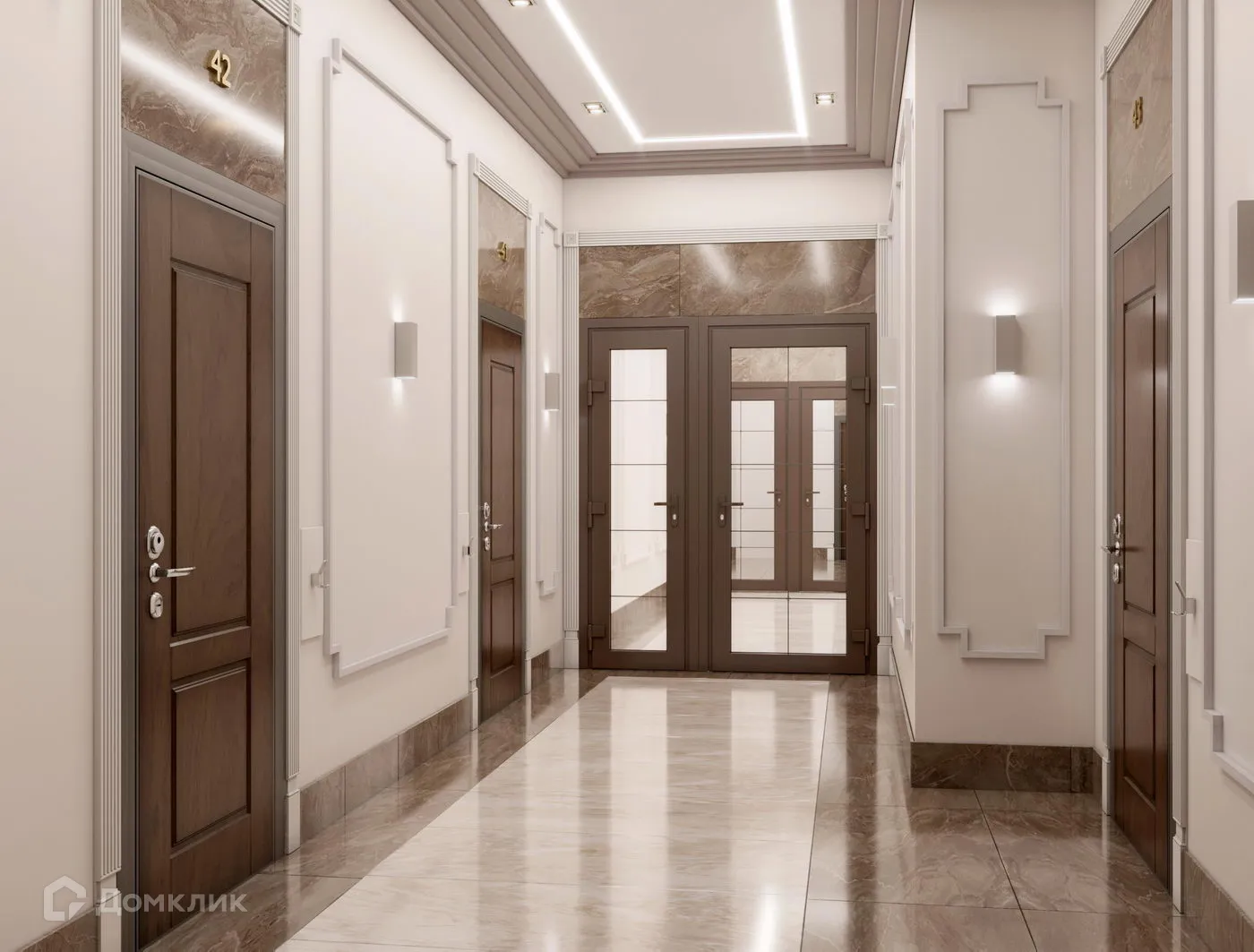 Планировка 1-комнатной квартиры 46.47 м² в ЖК Клубный квартал "Лотос Парк", г. Астрахань — фото 12