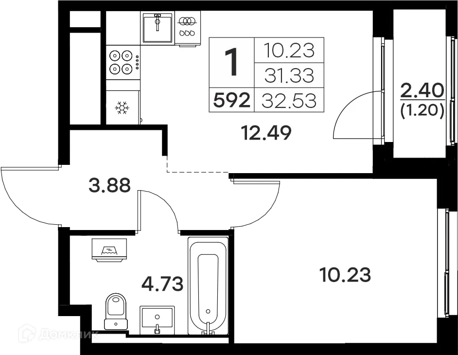 Фото квартиры в ЖК GloraX (Глоракс) Октябрьский