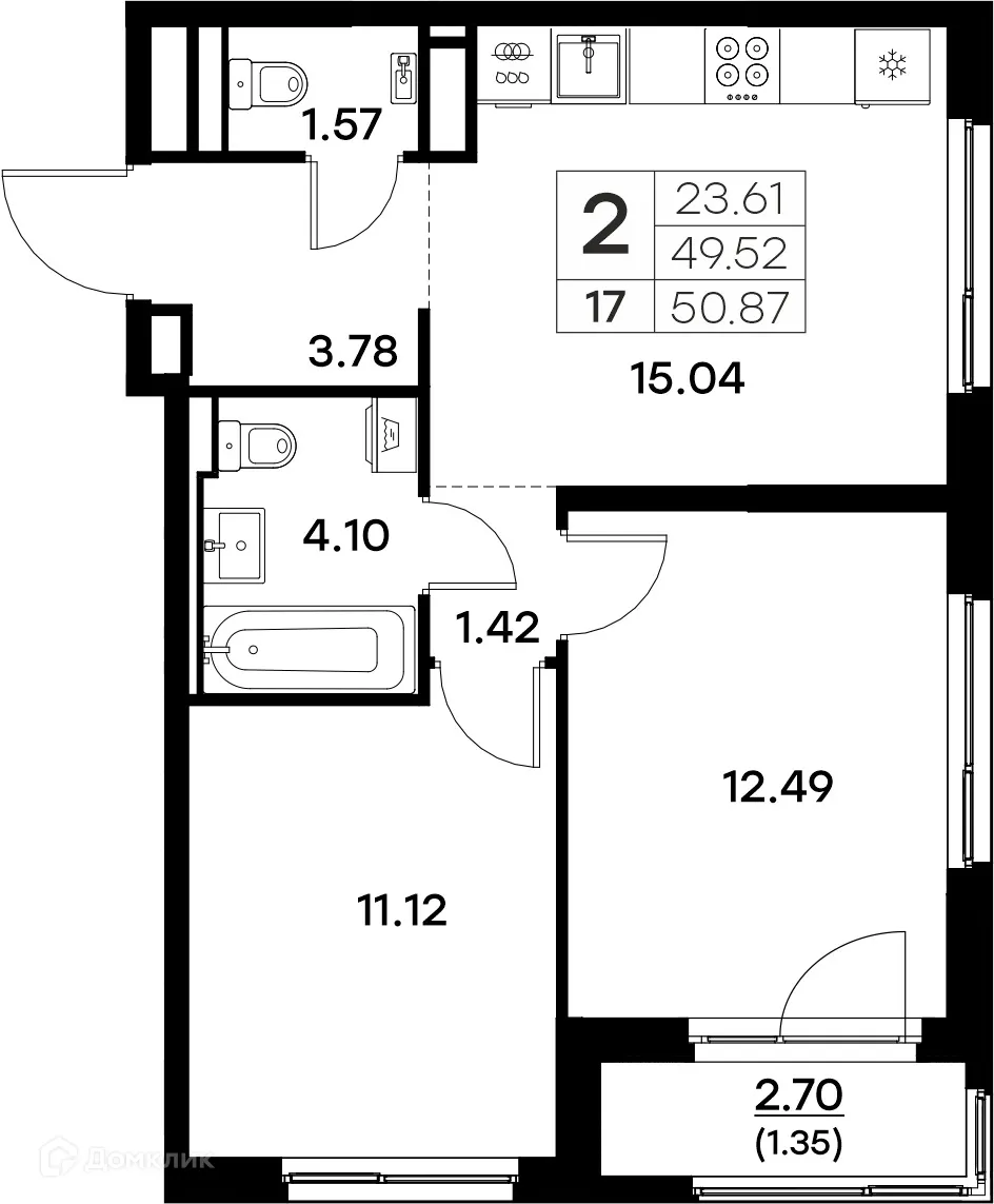 Фото квартиры в ЖК GloraX (Глоракс) Октябрьский