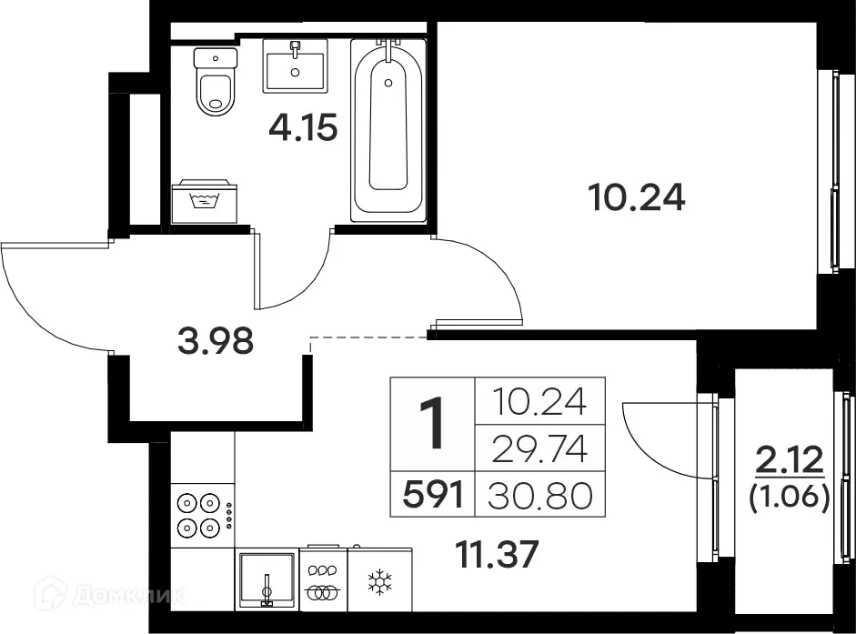 Фото квартиры в ЖК GloraX (Глоракс) Октябрьский