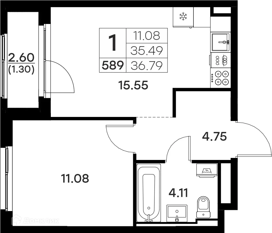 Фото квартиры в ЖК GloraX (Глоракс) Октябрьский