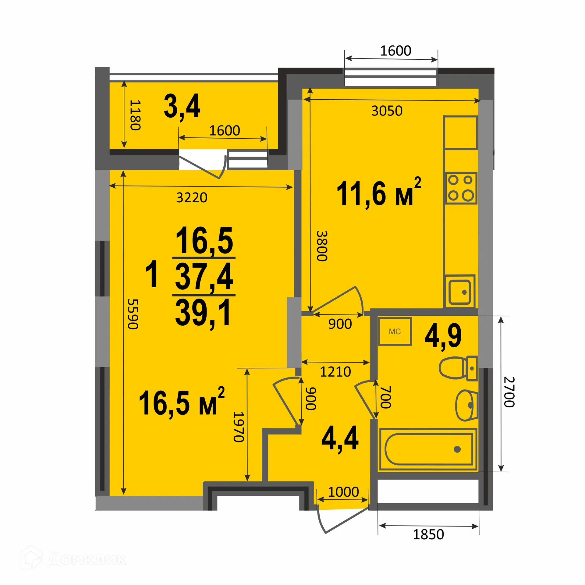 Фото квартиры в ЖК Смоленская 3а