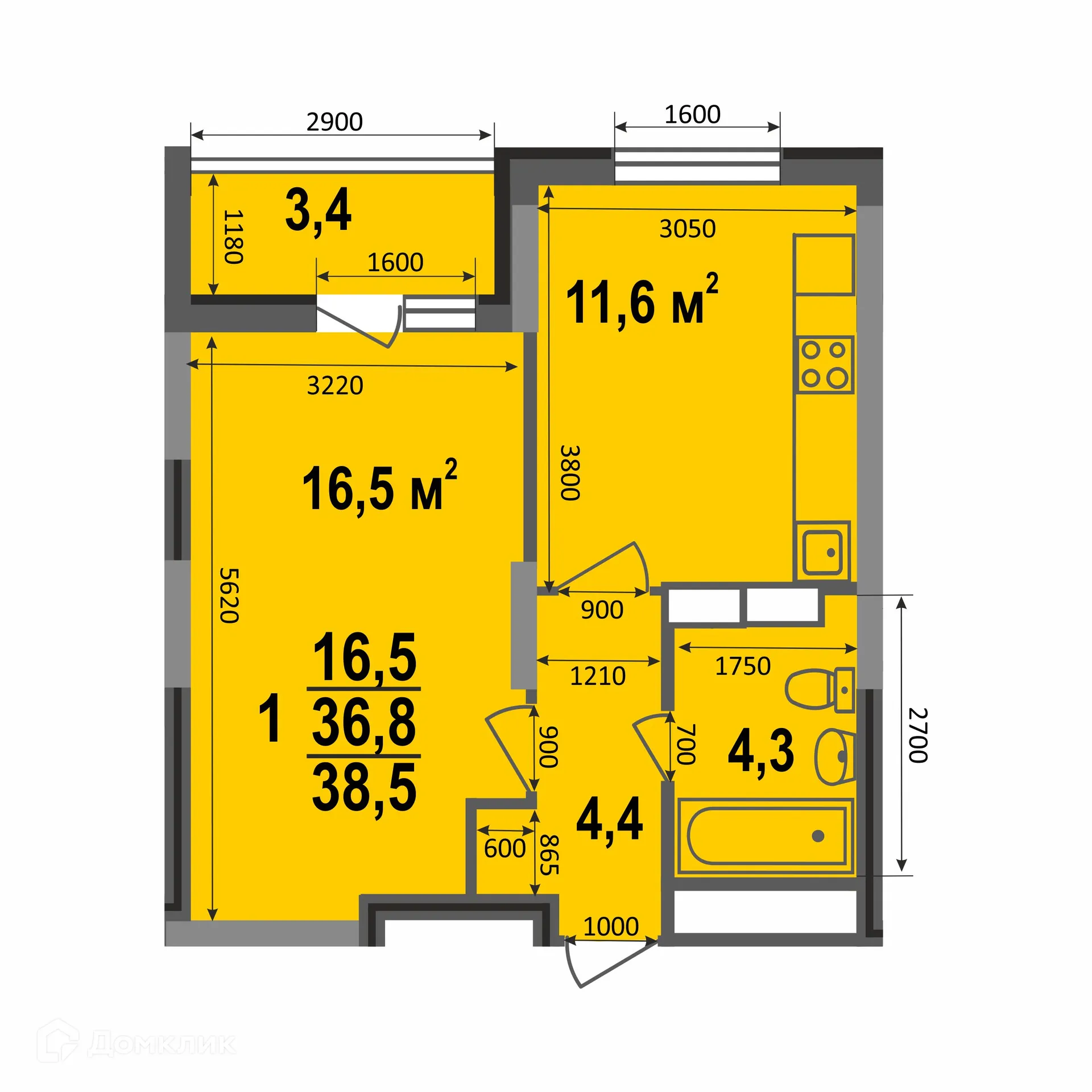 Фото квартиры в ЖК Смоленская 3а