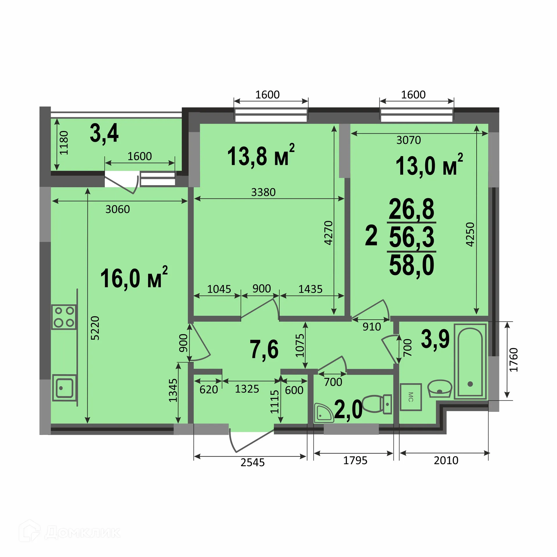 Фото квартиры в ЖК Смоленская 3а