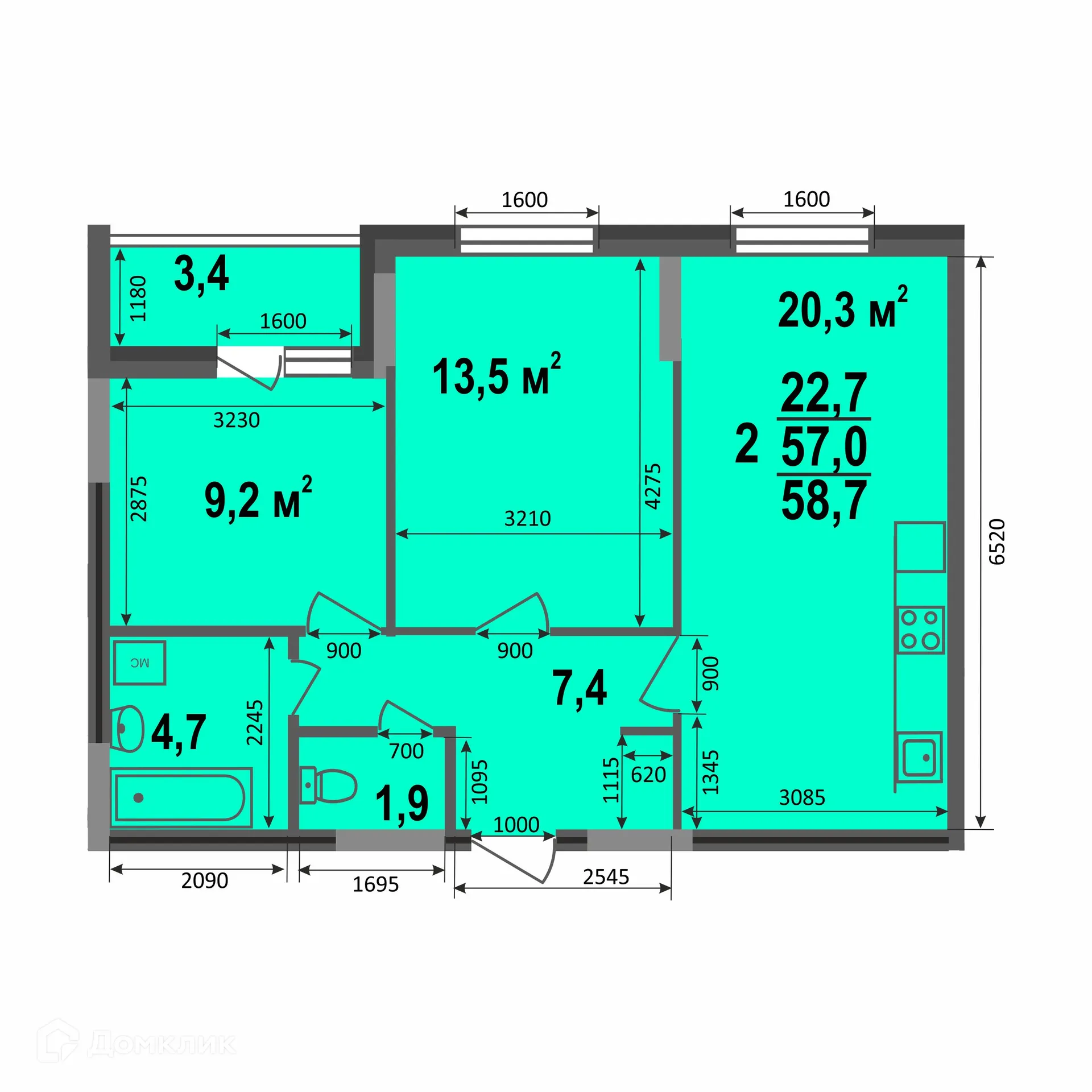 Фото квартиры в ЖК Смоленская 3а