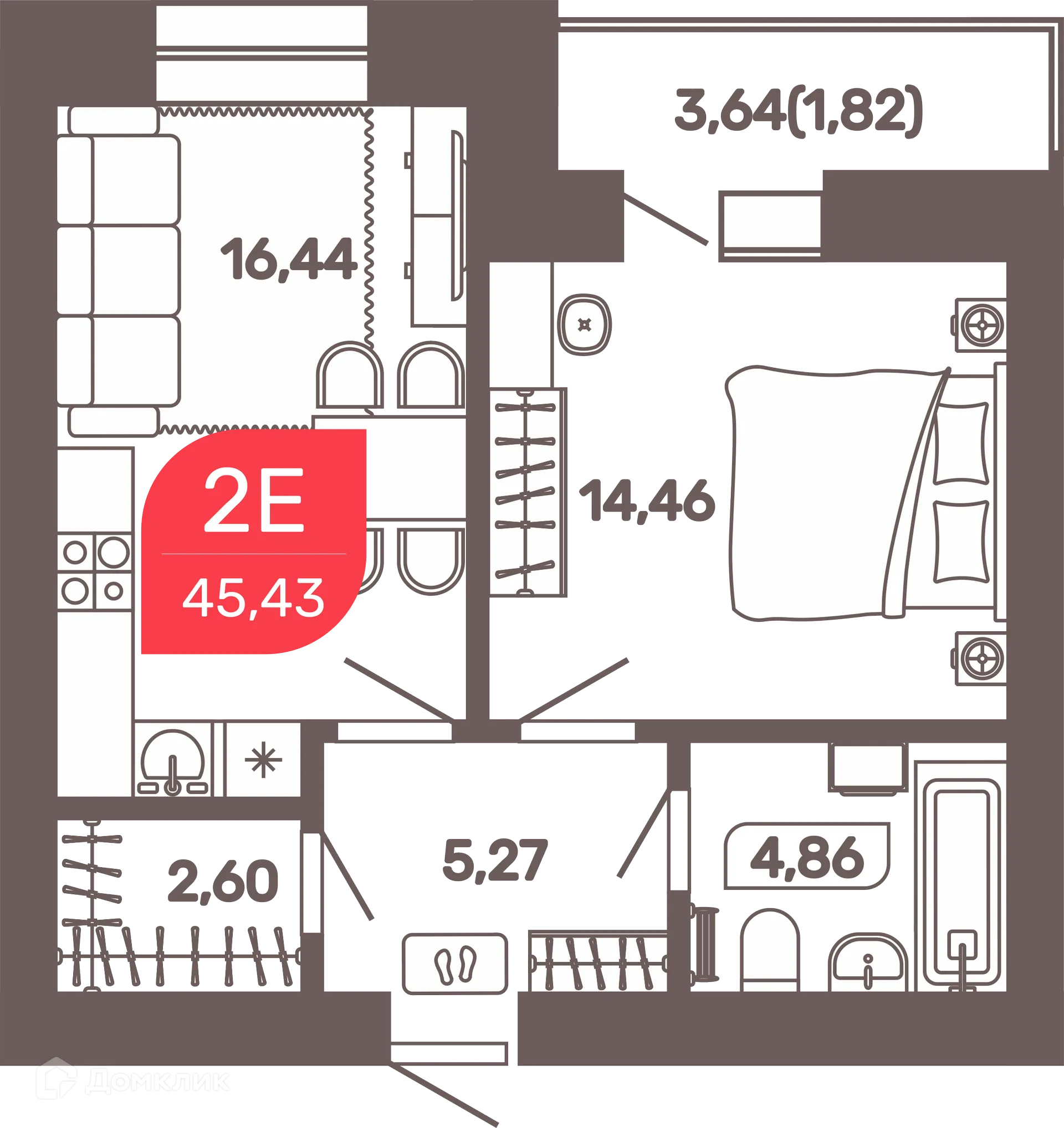 Фото квартиры в ЖК Микрорайон Романовский