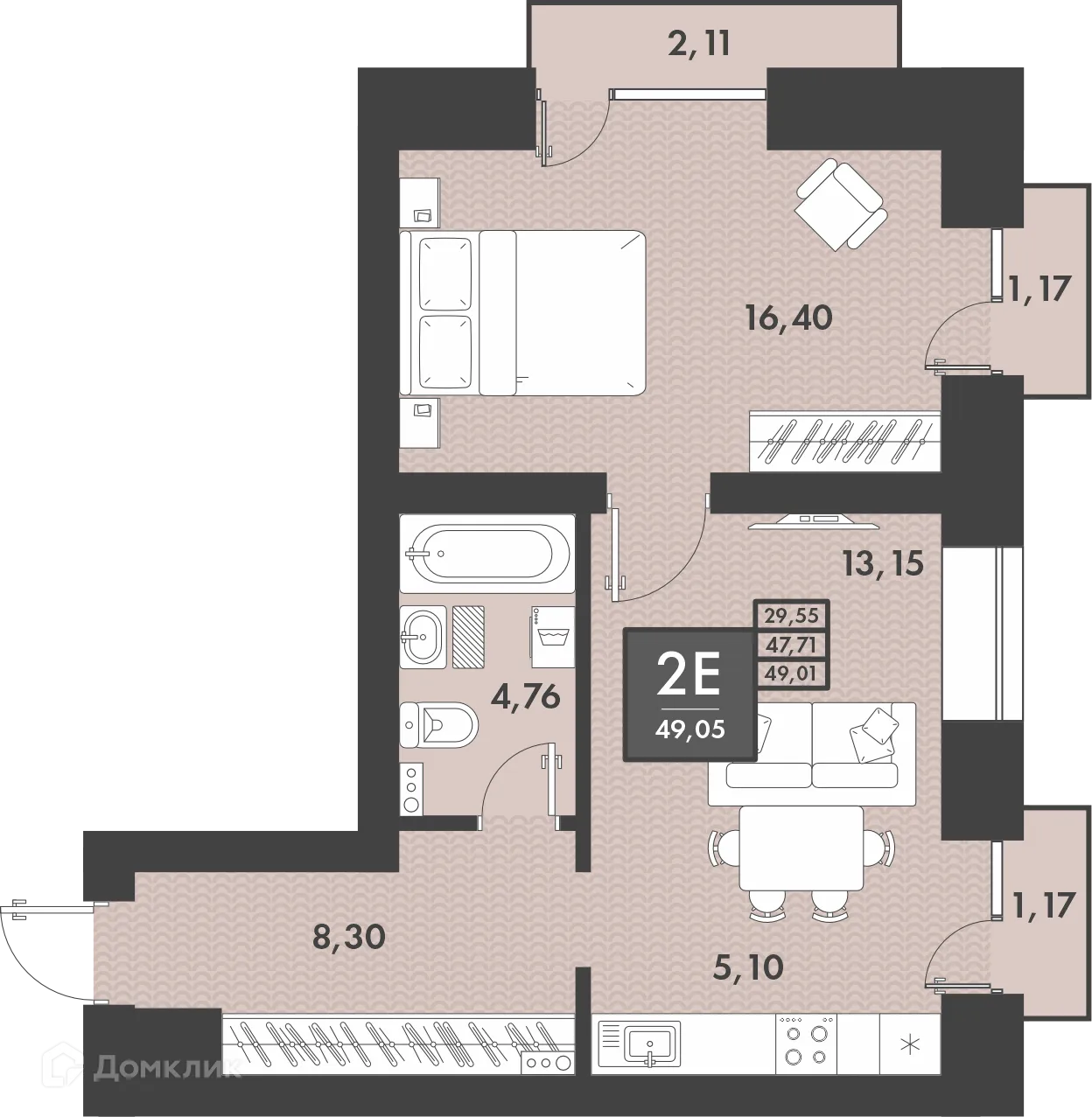 Фото квартиры в ЖК PRO ЖК НА PROЕЗЖЕЙ
