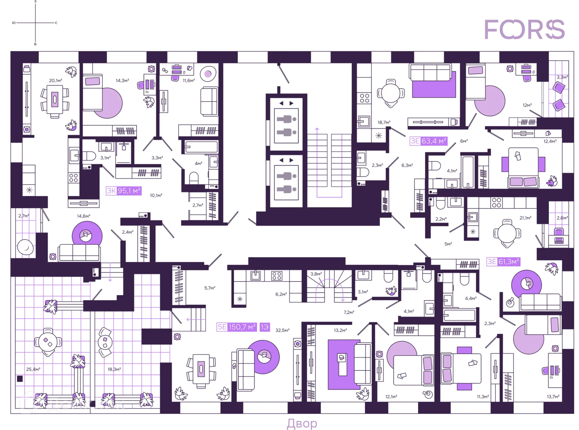 Фото квартиры в ЖК Дом бизнес-класса "Fors"