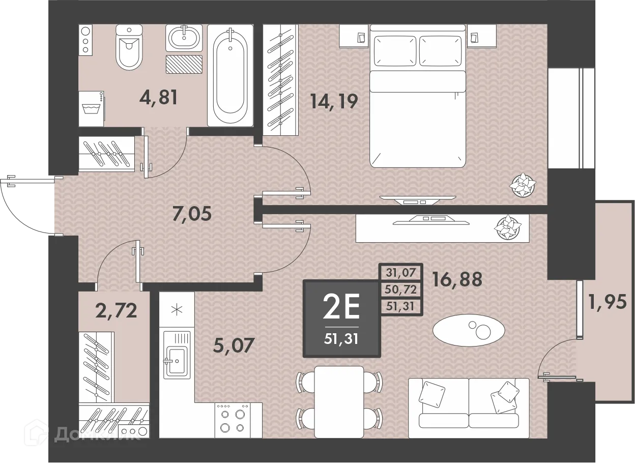 Фото квартиры в ЖК PRO ЖК НА PROЕЗЖЕЙ