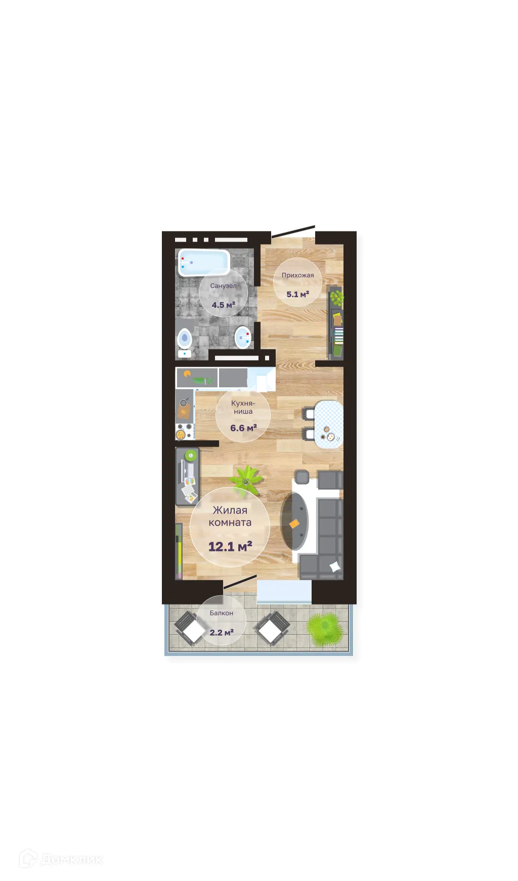 Фото квартиры в ЖК Дома по ул.Кирова