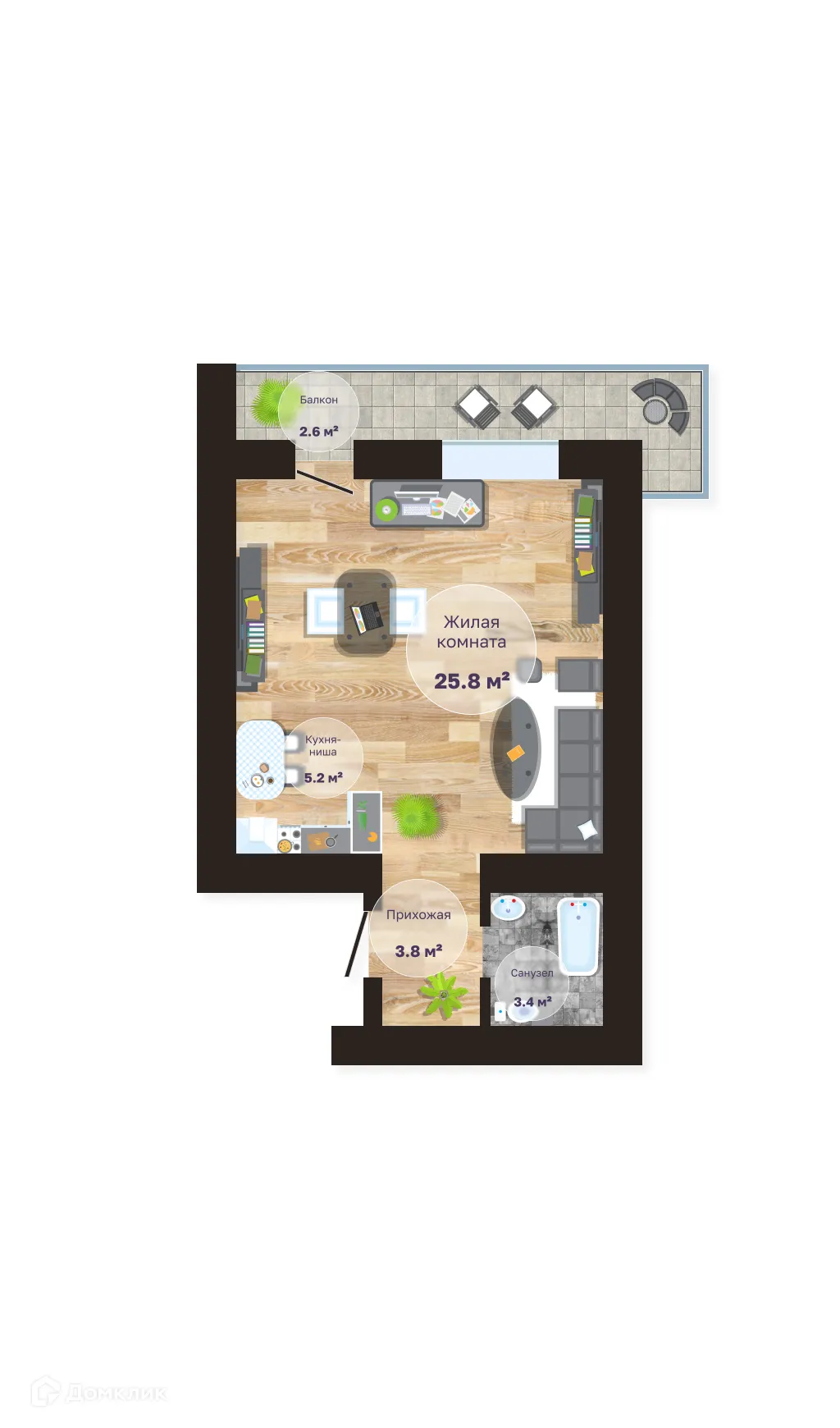 Фото квартиры в ЖК по ул. Кирова