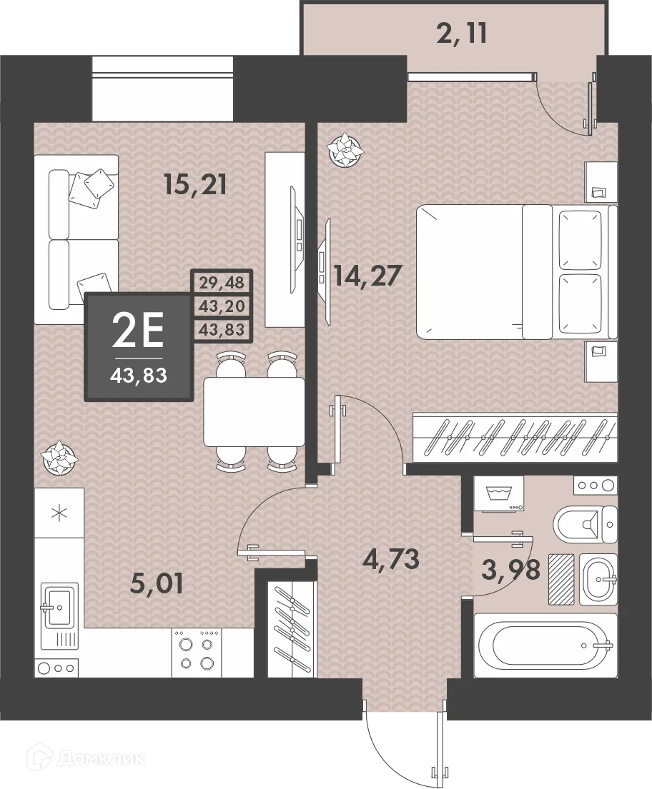 Фото квартиры в ЖК PRO ЖК НА PROЕЗЖЕЙ