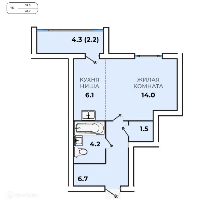 Фото квартиры в ЖК Дом по ул. Токмакова