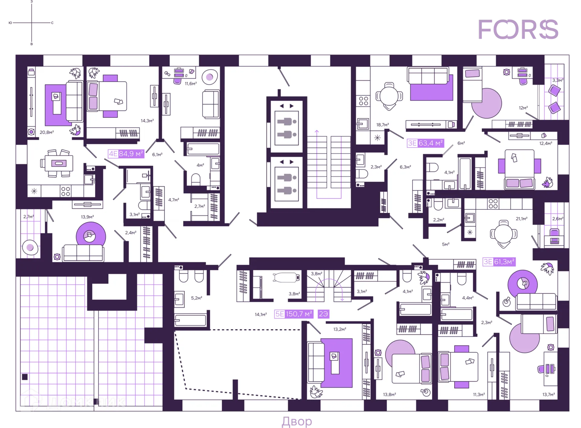Фото квартиры в ЖК Дом бизнес-класса "Fors"