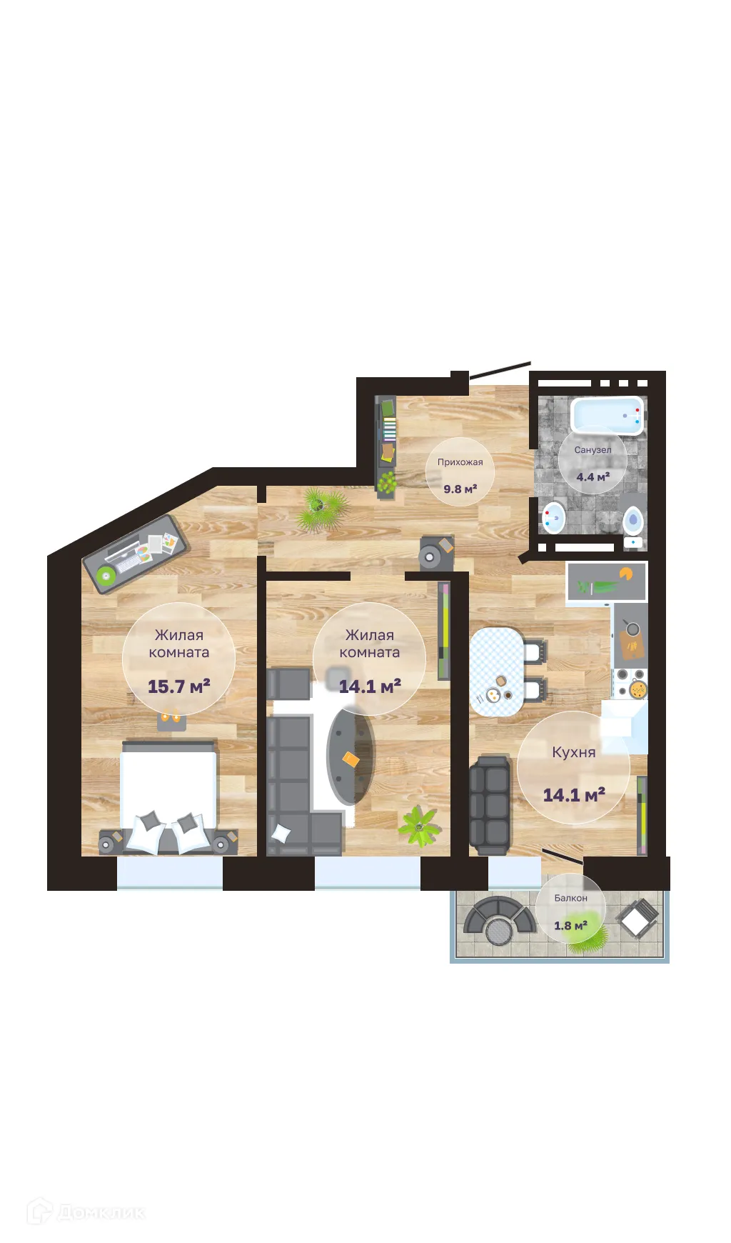 Фото квартиры в ЖК Дома по ул.Кирова