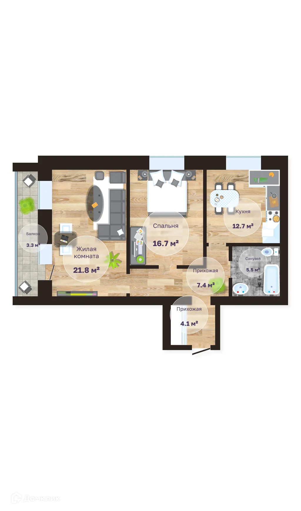 Фото квартиры в ЖК Багульник