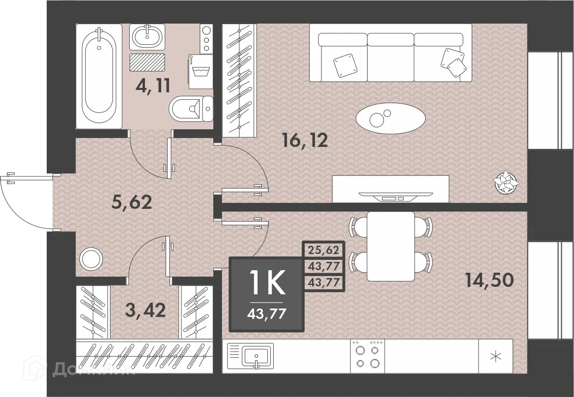 Фото квартиры в ЖК PRO ЖК НА PROЕЗЖЕЙ